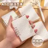 Cuaderno retro americano A7 de hojas sueltas, bolsillo horizontal, bloc de notas portátil extraíble, espiral simple