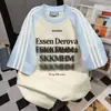 Camiseta Chic Estilo Japonês com Estampa de Letras e Três Listras Manga Curta 2026 Verão Novo Estilo Casal Top Oversized