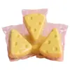Juguete Squishy de Queso Triangular Simulado PU Rebote Lento Juguete para Aliviar el Estrés Gadget Creativo de Triángulo de Queso para Aliviar el Estrés