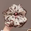Elástico de cabelo com laço de renda francesa, scrunchie oversized, estilo casual, acessório de cabelo para coque elegante, faixa de cabelo, elástico de cabelo grande para mulheres