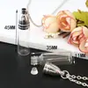 Venta al por mayor Collar con Colgante de Botella de Vidrio Transparente con Tapa de Rosca para Aceite Esencial Botella de Perfume Botella de Aroma Botella de los Deseos Botella Vacía