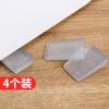 Tapete de Mesa Transparente em Forma de Cunha Estilo Japonês Calço de Porta de Móvel Calço Estável Almofada de Pé para Roupas Ajuste de Nivelamento de Altura Pacote com 4