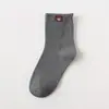 Calcetines para Mujer ins de Moda Tobilleros de Boca Baja Invisibles Oso Lindo Estilo Japonés Color Sólido Algodón Calcetines de Longitud Media Calcetines Cortos Finos para Mujer