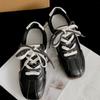 Plata Líquida Ligera Transpirable Aumento Interno Punta Cuadrada Zapatos Deportivos Forrest Gump Primavera y Verano Nuevo Versátil Casual Zapatos de Papá con Cordones