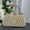 Venta Caliente Transfronteriza de Amazon Vestido de Noche de Perlas para Mujer Bolso de Mano con Incrustaciones de Diamantes Bolso de Mano Bolso de Hombro