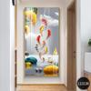 Nueva pintura decorativa de entrada de estilo chino, pasillo de estar cálido, decoración de pasillo, mural vertical, pintura colgante minimalista moderna para salón de té