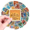 Set de 50 Piezas de Pegatinas de Edificios Emblemáticos del Mundo, Recuerdo de Viaje Retro, Pegatinas Impermeables para Decoración de Maleta y Diario