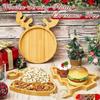 Bandeja navideña hogar pan de leche plato de desayuno variedad de árbol de Navidad sombrero navideño plato decorativo para bocadillos plato para frutos secos
