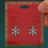 Pendientes de aleación con diseño de alce y copo de nieve, de estilo europeo y americano, con dibujos creativos, para Navidad.