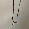 Collar con Colgante de Flor de Caracola Estilo Casual de Resort Cadena para Clavícula Exótica Hecha a Mano