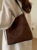 Bolso de Ante para Mujer 2025 Nuevo de Moda Otoño e Invierno Bolso Cruzado Tipo Cubo Bolso de Hombro Gran Capacidad Bolso de Mano para Viajar