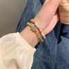 Pulsera Pulsera Elástica Ajustable de Verano Retro Estilo Chino Color Contrastante Jade Lujo Ligero Cristal Piedra de Tigre para Mujeres Otoño e Invierno