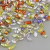 Rinestones para Uñas 5A con Circonio de Color Chapado, Base Plana, Piedras de Circonio Transparentes como el Hielo, Decoraciones Brillantes con Strass para Uñas Portátiles, Rinestones para Uñas Artísticas Marquise DIY