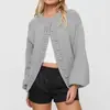 Moda de Comércio Exterior Tops de Comprimento Médio e Tricôs 2025 Outono e Inverno Novo Moda de Ponto Grosso Estilo Preguiçoso Suéter Cardigan Jaqueta para Mulheres