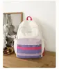 Mochila Nueva de Aspecto Elegante Estilo Chica de Dibujos Animados Estilo Japonés Ins Pequeña Fresca Empalme de Color Contrastante Mochila para Estudiante de Secundaria