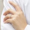 Joyería Tonglin Joyería de Plata Anillo de Plata Esterlina S925 Moda para Mujer Anillo de Fila Europeo y Americano Anillo de Accesorios de Zircón Diamante de Doble Fila Venta al por Mayor