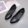 Celebridade da Internet Comissária de Bordo Sapatos de Couro Pequenos de Solado Macio para Vestido de Entrevista Não Cansam os Pés Sapatos de Trabalho de Longa Duração de Solado Plano Sapatos Sociais Femininos Pretos