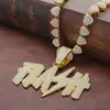 Venda Quente Transfronteiriça Cool Super Flash Cheio de Diamante FLASH Letra Moda Criativa Cravejado de Diamante Corrente Cubana Raio Hip-hop Pingente