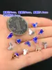 Plata de ley s925 Azul Quemado Pegamento Cabeza de Botón Mariposa Cuerda de Mano Trenzada Pulsera Collar Accesorios Hechos a Mano diy