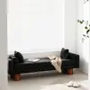 Banqueta de Sofá Minimalista Nórdico com Tecido e Pés de Madeira Maciça, Adequada para Hotel, Casa, Closet, Sala de Estar, Recepção, Quarto e Pé da Cama