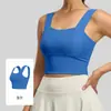 Novo Sutiã Esportivo Listrado de Ombro Largo para Mulheres com Bojos Fixos, à Prova de Impacto, Push-Up, Colete Fitness, para Corrida, Yoga