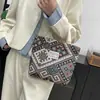 Bolsa Artística de Gran Capacidad para Mujer 2025 Bolso de Lona de un Solo Hombro para Mujer Ins Bolso de Hombro para Estudiante Universitario Bolso de Mano de Nylon