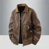 Chaqueta de Cuero PU de Moda Americana 2025 con Decoración de Remaches