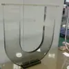 Pata de Mesa Transparente de Acrílico con Gradiente Negro Soporte Curvo Mesa de Café Isla Soporte Pata de Mesa Pie de Mesa