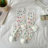 Calcetines de Malla Calados Calcetines de Media Caña para Niños Ins Calcetines Finos de Verano de Moda Estilo Japonés Encaje Dulce Punto Amor Apilados