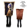 Mural de Halloween Personalizado Fantasia Engraçada de Cosplay da Mona Lisa Fantasia Evento Apresentação Boneca Boneca de Esponja Fantasia