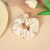 Gomas para el pelo tipo scrunchie para mujer estilo coreano, color liso, tela que no daña, simples y versátiles, coleteros de seda sintética para coleta al por mayor