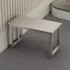 Juego de mesa y sillas de acero inoxidable para comedores, cafeterías, tiendas de té con leche, restaurantes de comida rápida y uso de catering comercial
