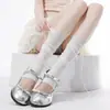 Outono e inverno meias femininas japonesas de pelo, meias de cano médio, cor sólida, moda quente, renda, conjunto de pernas torcidas, atacado, Joker