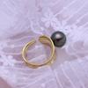 Accesorios DIY S925 plata esterlina diseño de placa de luz anillo de perlas soporte vacío anillo de personalidad anillo soporte de anillo anillo de dedo apertura mujeres