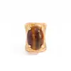 Joyería Transfronteriza Europea y Americana, Anillo Abierto de Piedras Preciosas con Degradado Melard Estilo Vintage, Anillo Geométrico Retro de Banda Ancha
