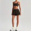 Conjunto deportivo de yoga transfronterizo europeo y americano con tirantes ajustables, hermosa espalda en la ropa de yoga, conjunto de fitness para correr 3731