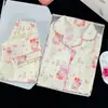 2026 Pijama Nuevo para Niñas Algodón Nube Primavera Manga Larga Estilo Popular Cuello Solapa Estudiante Lindo Dibujos Animados Conjunto de Ropa para Casa