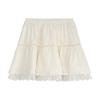 Menta Sur de Francia Vacaciones Industria Pesada Encaje Encaje Chica Moda Traje Mujeres Verano Suave Estilo Perezoso Camiseta sobrefalda