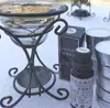 Estufa de Aromaterapia de Hierro Lámpara de Aceite Esencial para Velas Grandes Lámpara de Aromaterapia Estufa de Aceite Esencial Marrón Estufa de Incienso Platillo