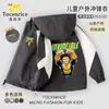 Jaqueta Juvenil Invencível para Meninos Estilo Novo Corta-vento Infantil Casaco Esportivo com Capuz para Meninos para Primavera, Outono e Inverno