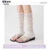 Meias de Renda para Panturrilha Cobertura para Pés Meias de Cobertura para Pés Meias Bolha Verão Finas Estilo Ballet com Sapatos de Couro Pequenos Meias de Meio Comprimento