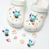 Buraco sapatos acessórios de alta qualidade ervilhas sapatos sapatos flor decorativo fivela diy acessórios jóias chinelos fivela removível sapato fivela