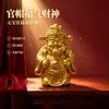 Adorno Oficial Yuanbao Dios de la Fortuna y la Riqueza, Estilo Chino Sencillo, para Escritorio y Mesa de Té, Atrae Riqueza y Trae Fortuna, Artesanía Portátil de Latón