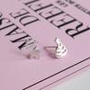 Aretes de Alce Navideño de Color Sólido 925 para Mujer, Aretes para Agujeros de Oreja, Aretes con Sentido Avanzado de Temperamento y Diseño Nicho