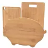 Tábua de Corte de Bambu para Frutas Transfronteiriça, Bambu Inteiro, Grau Alimentício, Dormitório Estudantil, Portátil para Exterior, Pequena Mini Tábua de Corte Dupla Face para Frutas e Vegetais