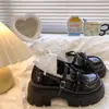 Sapatos Mary Jane de Cor Sólida para Mulheres 2026 Primavera Novos Tendência Cool Salto Bloco Sapatos de Salto Único com Fivela de Laço Estilo Japonês Sapatos Pequenos de Couro