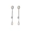 Pendientes de perla con colgante de gota de agua de aguja plateada, lujo ligero, alta gama, modernos, pendientes sencillos con un diseño único y encanto de nicho
