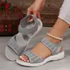 Sandálias de Tira Única Plus Size Transfronteiriças Europeias e Americanas 2025, Comércio Exterior Sola Grossa Moda Casual Novo Estilo Atacado Feminino Plus Size
