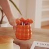 Nuevo traje de tenedor para fruta de perla de cerámica al viento crema, alto valor de color, letrero de fruta, decoración para el hogar, buen cilindro de almacenamiento al por mayor