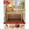 Escritorio y estantería combinados de madera maciza, subsidiado por el estado, para uso doméstico, adecuado para estudiantes de secundaria para estudiar y escribir, escritorio de computadora simple para dormitorio